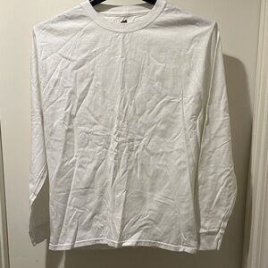 Men's Long-Sleeve Hanes Tee Shirt - White